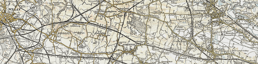 Old map of Hag Fold in 1903