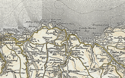 Old map of Hagginton Hill in 1900