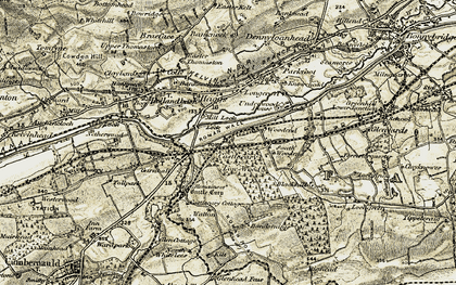 Old map of Haggs in 1904-1907