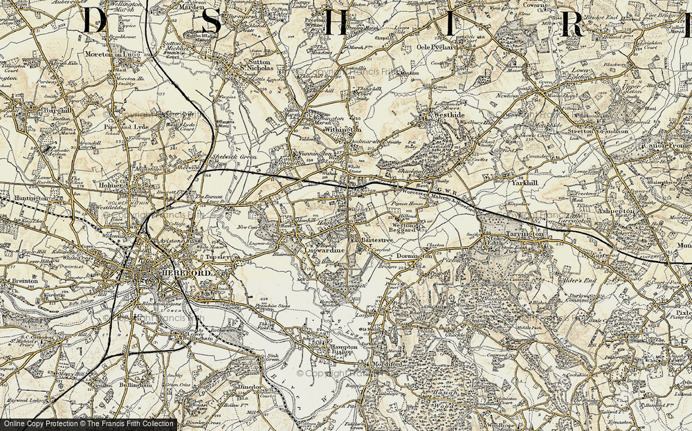 Old Map of Hagley, 1899-1901 in 1899-1901