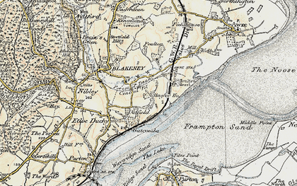 Old map of Hagloe in 1899-1900