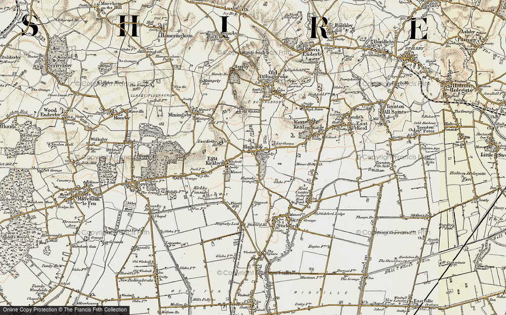 Old Map of Hagnaby, 1901-1903 in 1901-1903
