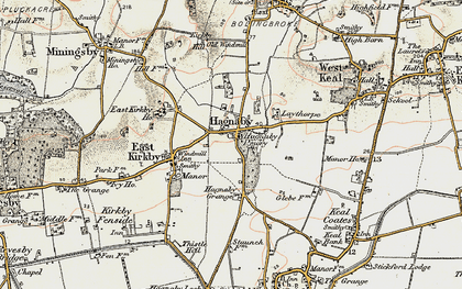 Old map of Hagnaby in 1901-1903