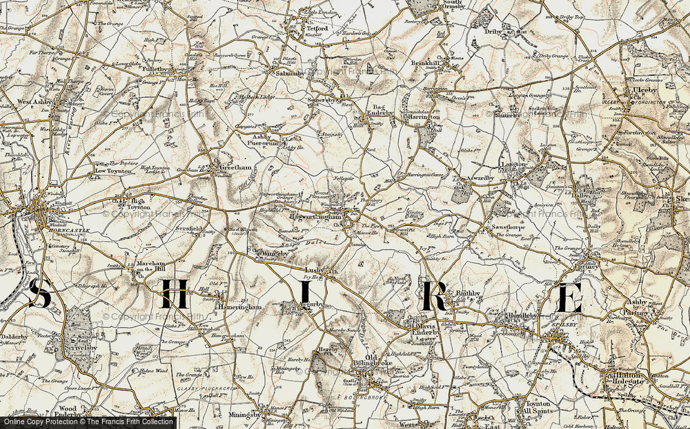 Old Map of Hagworthingham, 1902-1903 in 1902-1903