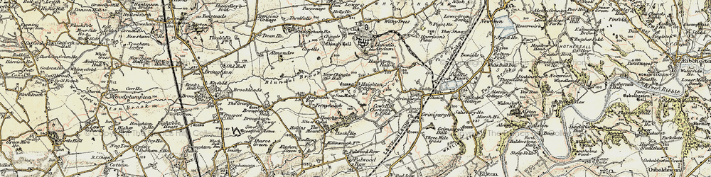 Old map of Haighton Green in 1903-1904