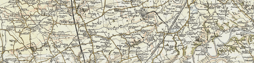 Old map of Haighton Top in 1903-1904