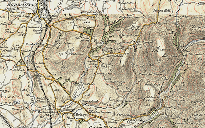 Old map of Whitehow Head in 1903-1904