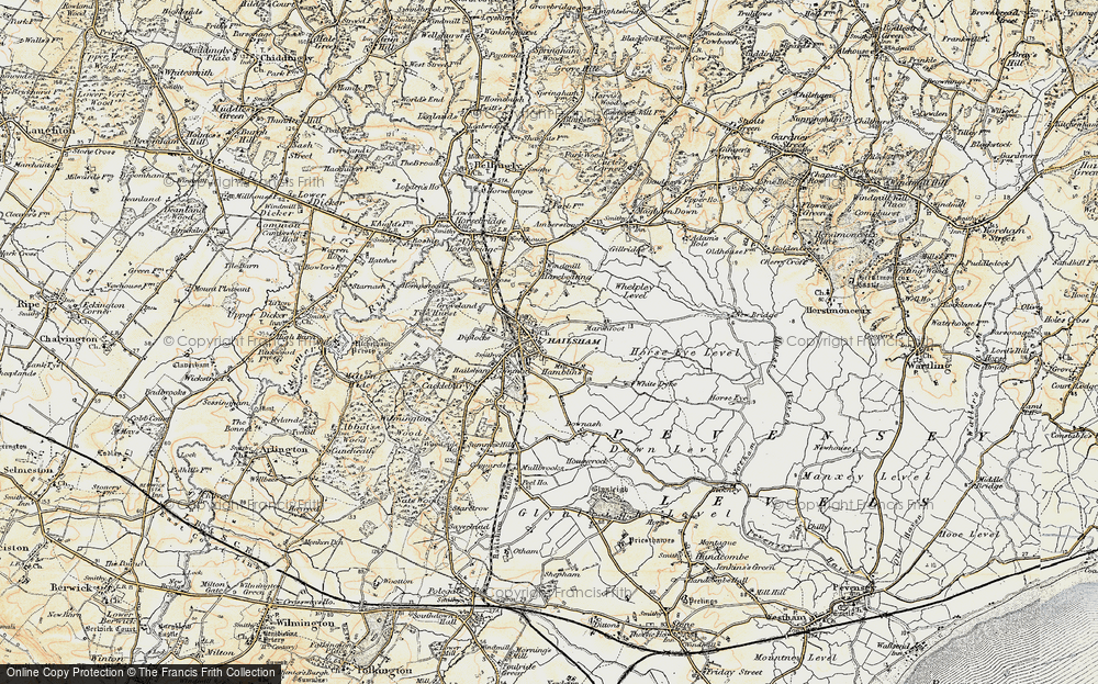 Old Map of Hailsham, 1898 in 1898