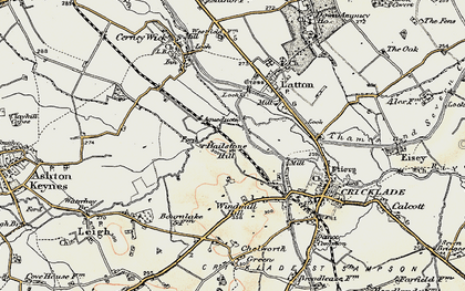 Old map of Hailstone Hill in 1898-1899