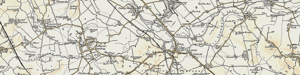 Old map of Hailstone Hill in 1898-1899