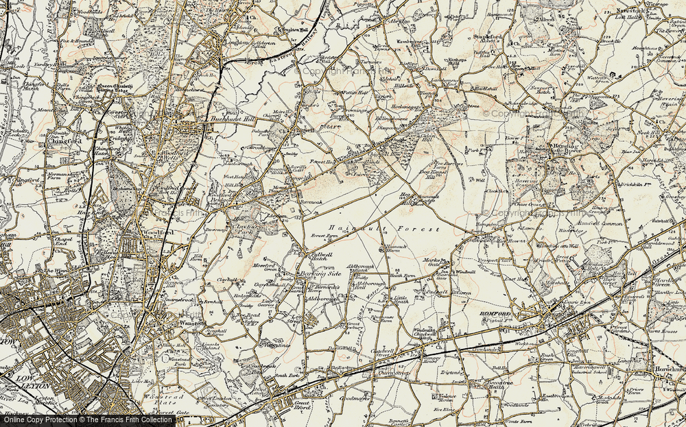 Old Map of Hainault, 1897-1898 in 1897-1898