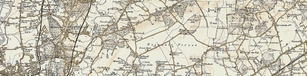 Old map of Hainault in 1897-1898