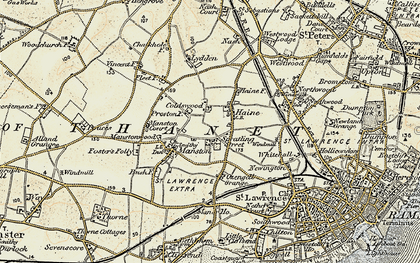 Old map of Haine in 1898-1899