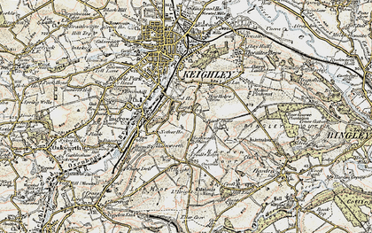 Old map of Back Shaw in 1903-1904