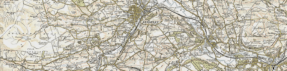 Old map of Hainworth Shaw in 1903-1904