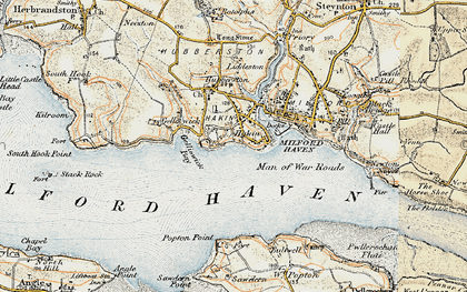 Old map of Hakin in 1901-1912