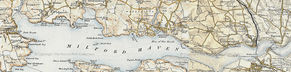 Old map of Gelliswick in 1901-1912