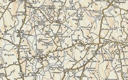 Old map of Halabezack in 1900