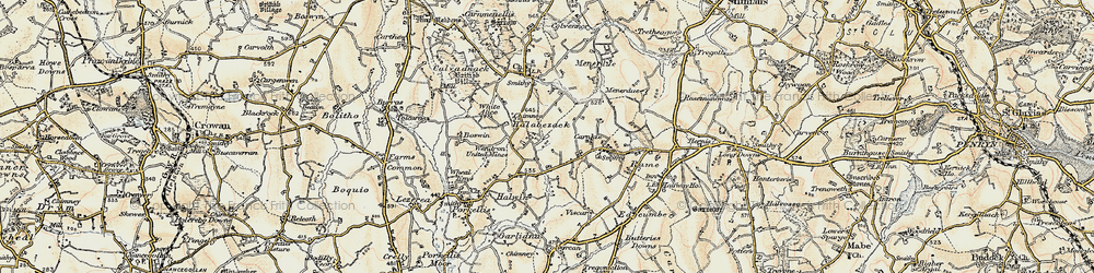 Old map of Halabezack in 1900