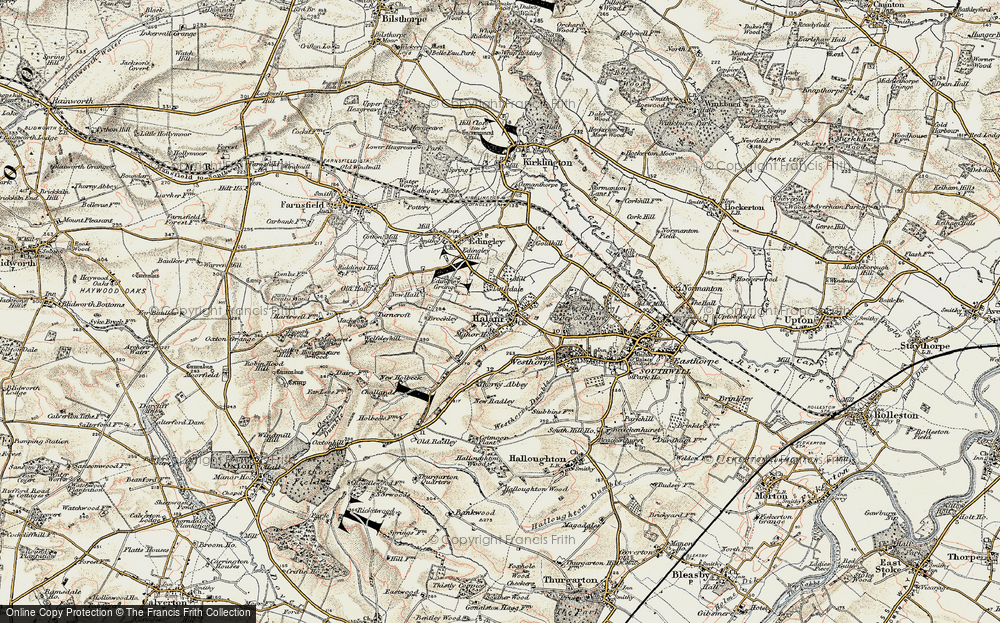 Old Map of Halam, 1902-1903 in 1902-1903