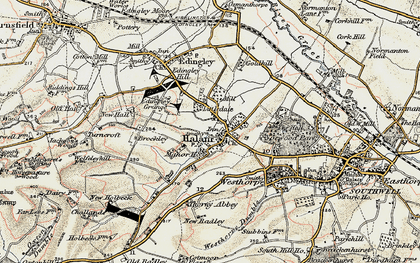 Old map of Halam in 1902-1903