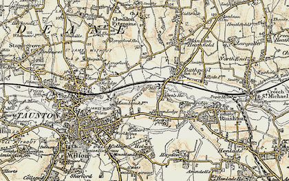 Old map of Halcon in 1898-1900