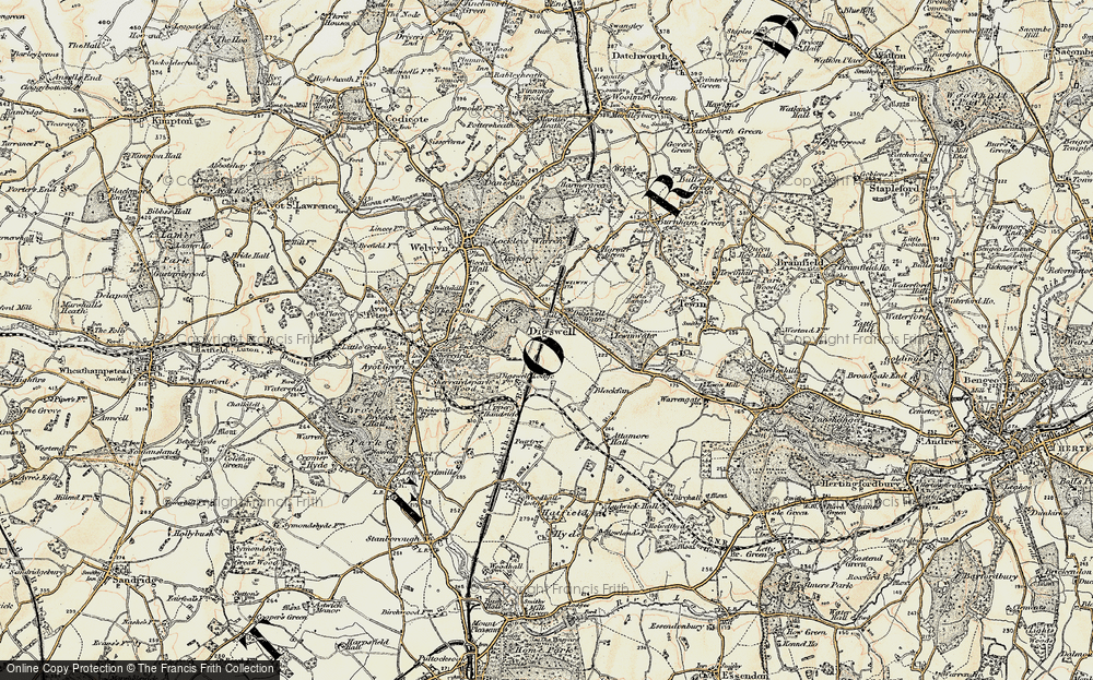 Old Map of Haldens, 1898-1899 in 1898-1899