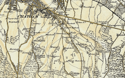 Old map of Hale in 1897-1898