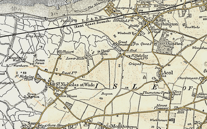 Old map of Hale in 1898-1899
