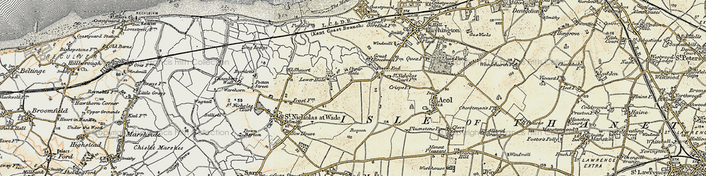 Old map of Hale in 1898-1899