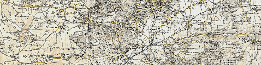 Old map of Hale in 1898-1909