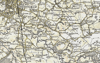 Old map of Hale Barns in 1902-1903