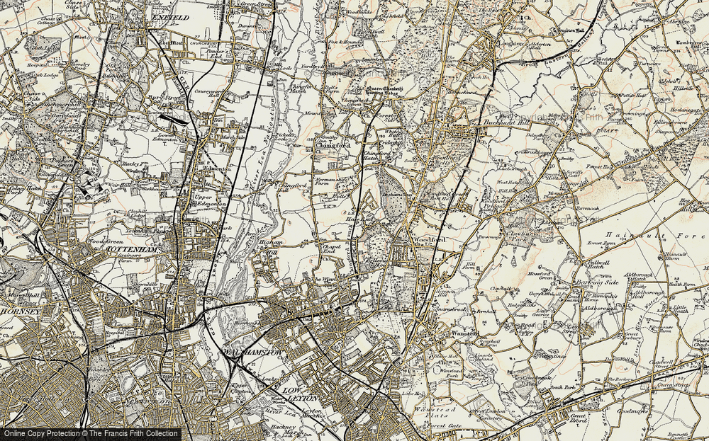 Old Map of Hale End, 1897-1898 in 1897-1898