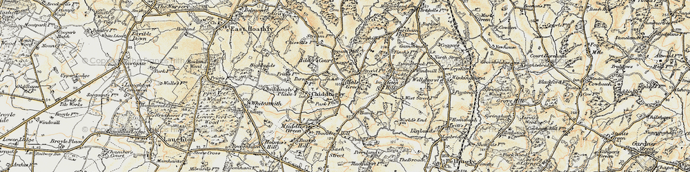 Old map of Hale Green in 1898