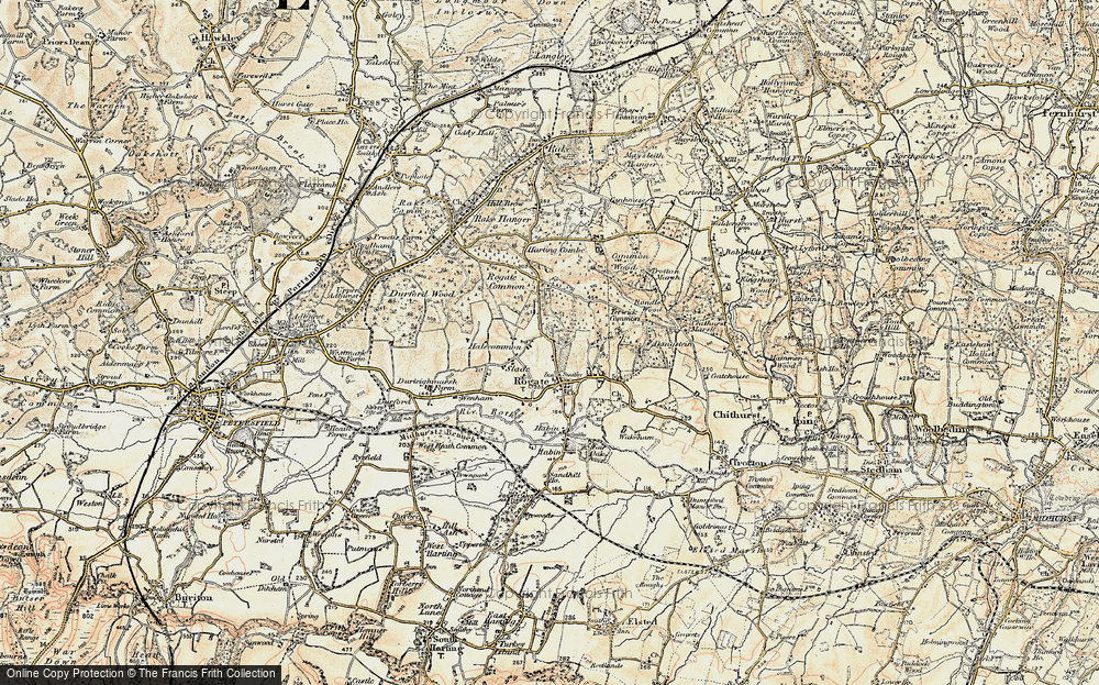 Old Map of Halecommon, 1897-1900 in 1897-1900
