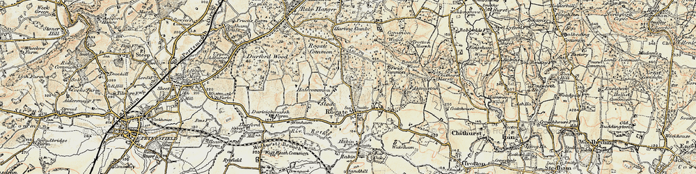 Old map of Halecommon in 1897-1900