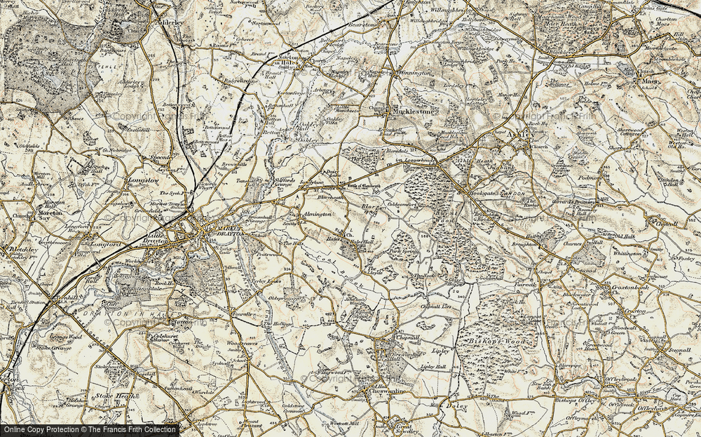 Old Map of Hales, 1902 in 1902