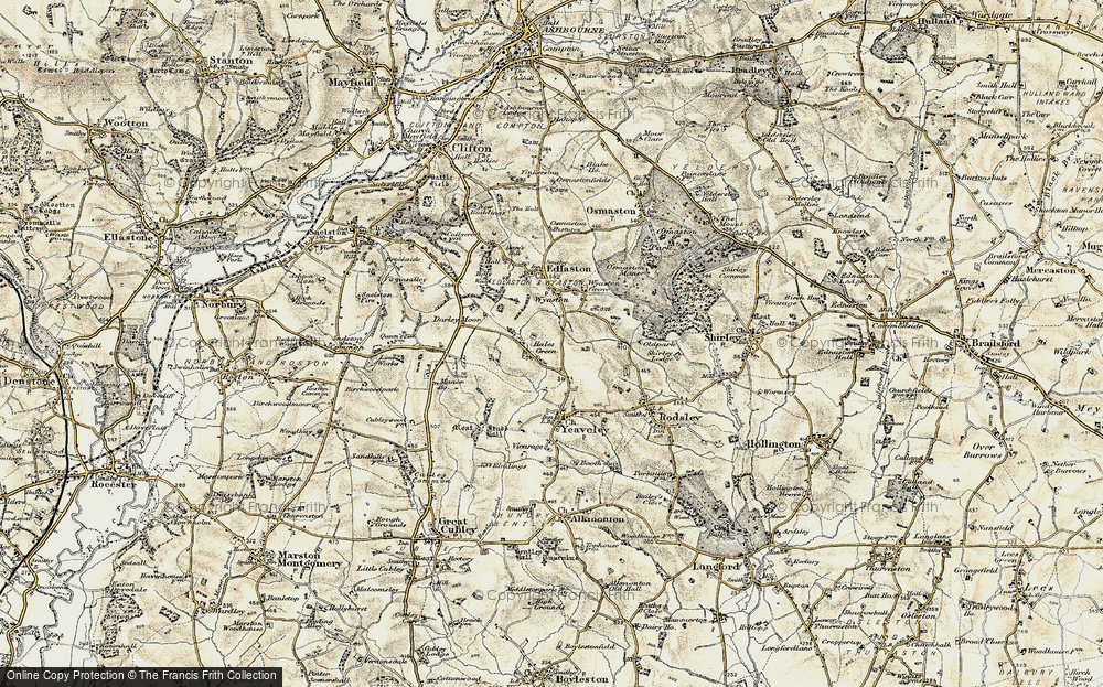 Old Map of Hales Green, 1902 in 1902