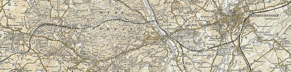 Old map of Hales Park in 1901-1902