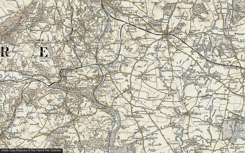 Old Map of Halesfield, 1902 in 1902