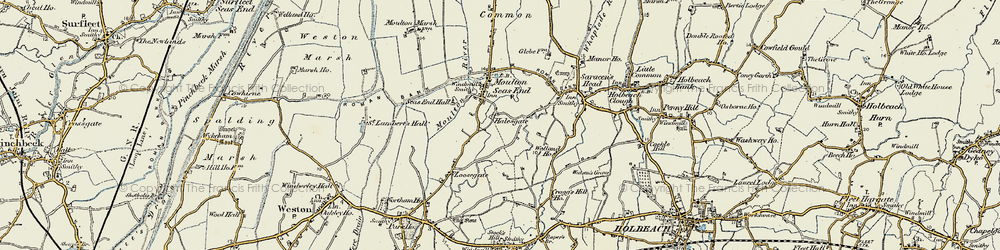 Old map of Halesgate in 1901-1902