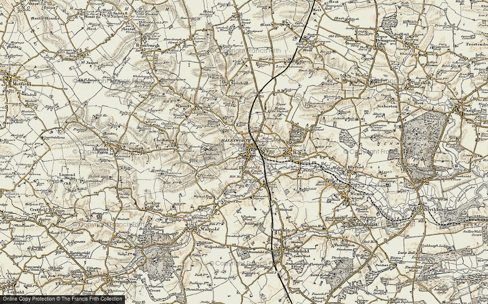 Old Map of Halesworth, 1901-1902 in 1901-1902