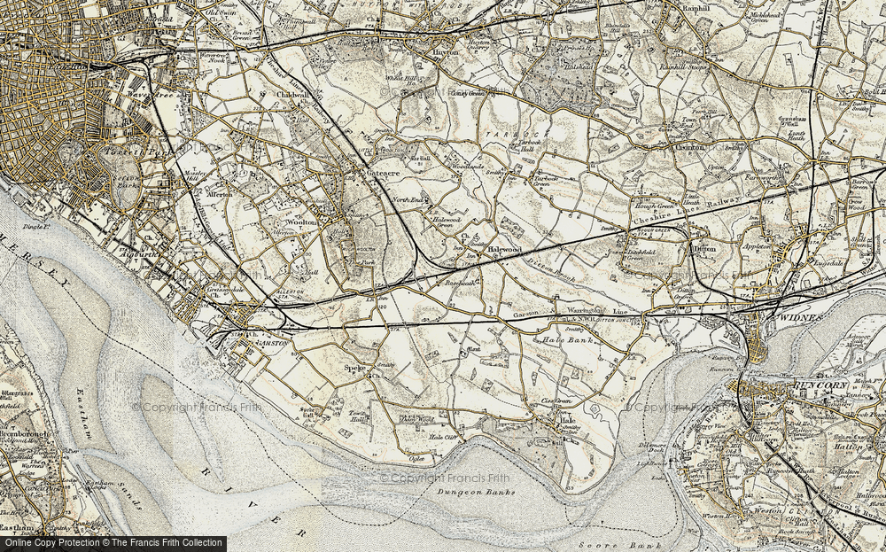 Old Map of Halewood, 1902-1903 in 1902-1903