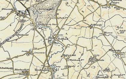 Old map of Halford in 1899-1901