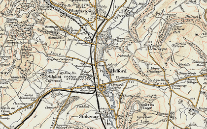 Old map of Halford in 1901-1903