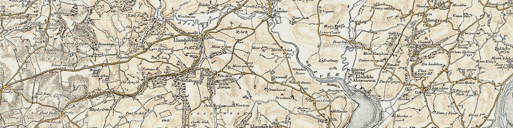 Old map of Halfpenny Furze in 1901