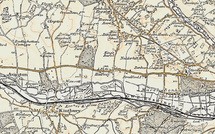 Old map of Benham Grange in 1897-1900