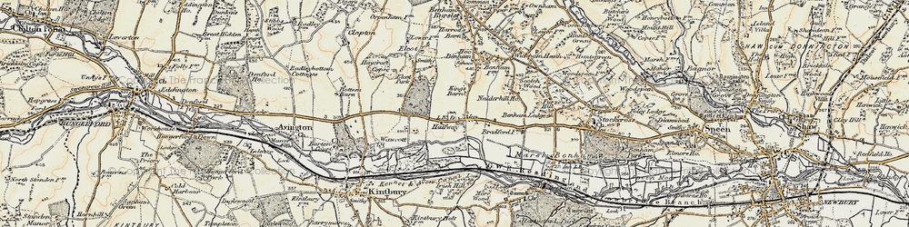 Old map of Halfway in 1897-1900