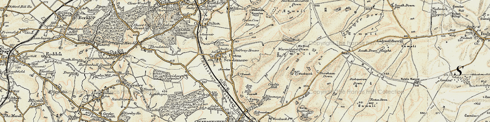 Old map of Halfway in 1898-1899