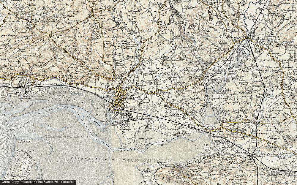 Old Map of Halfway, 1900-1901 in 1900-1901